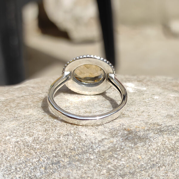 Citrine Birthstone Silver Ring SHR03 - Image 3