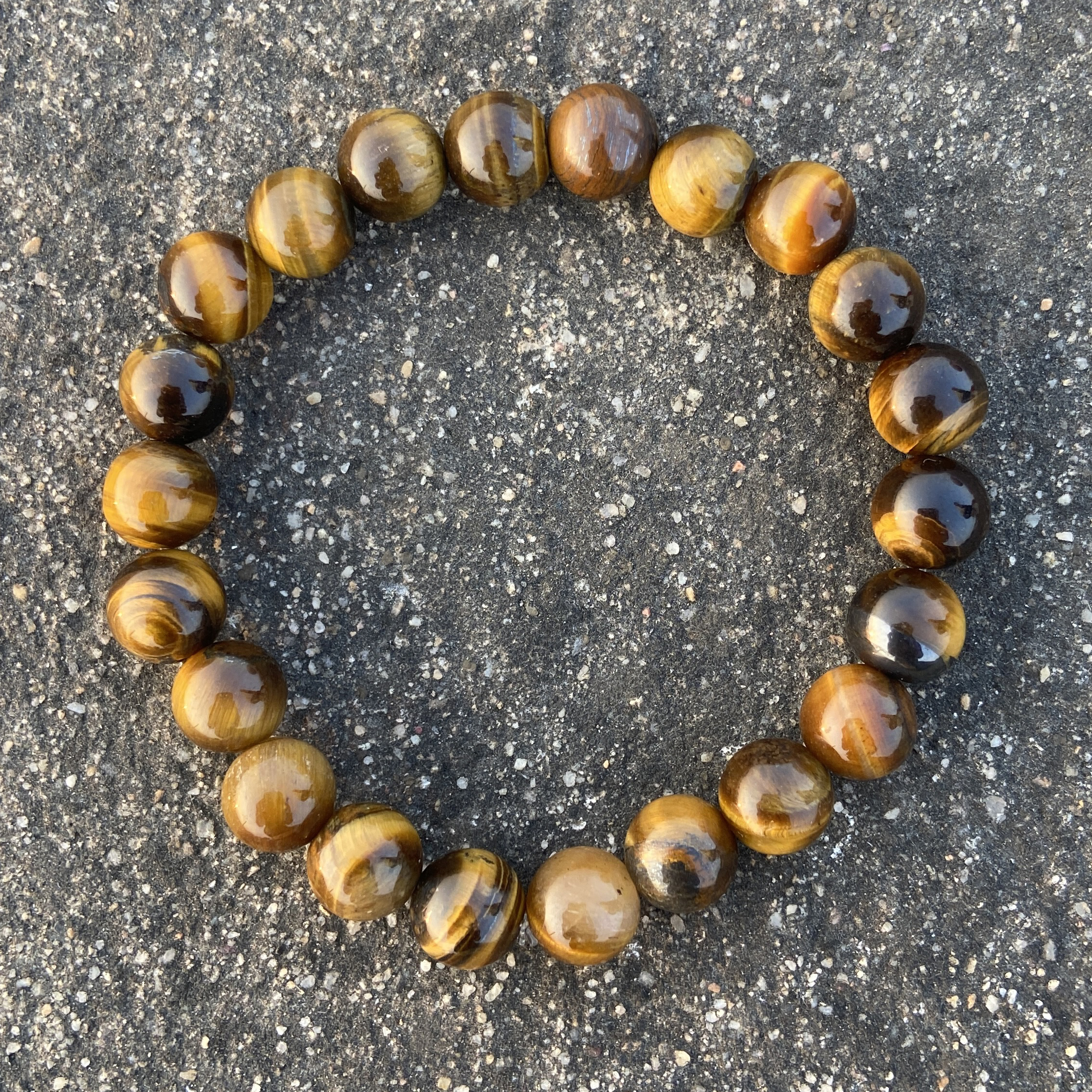 Natural Tiger's Eye Beaded Bracelet Handmade Jewelry - Image 4