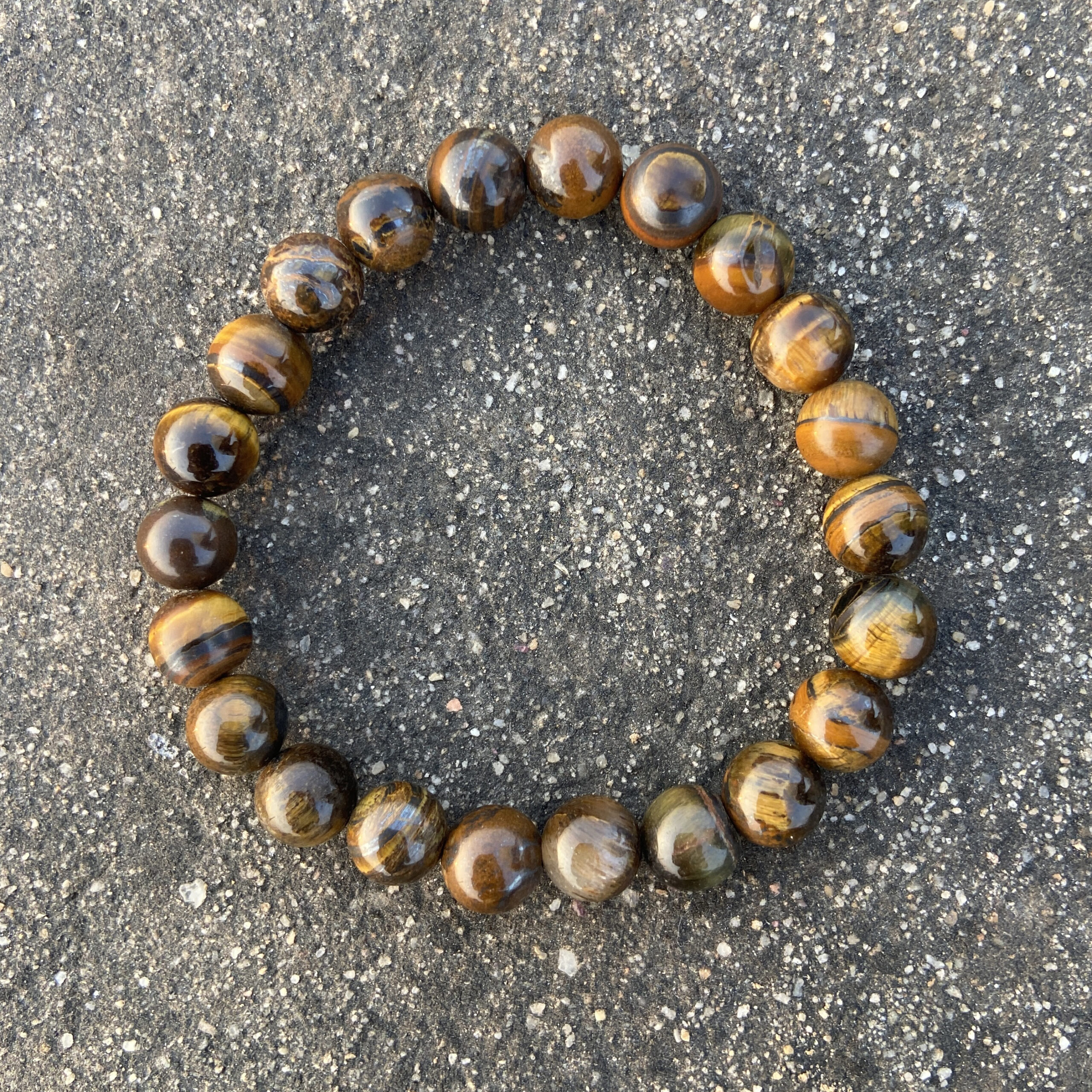 Natural Tiger's Eye Beaded Bracelet Handmade Jewelry - Image 5