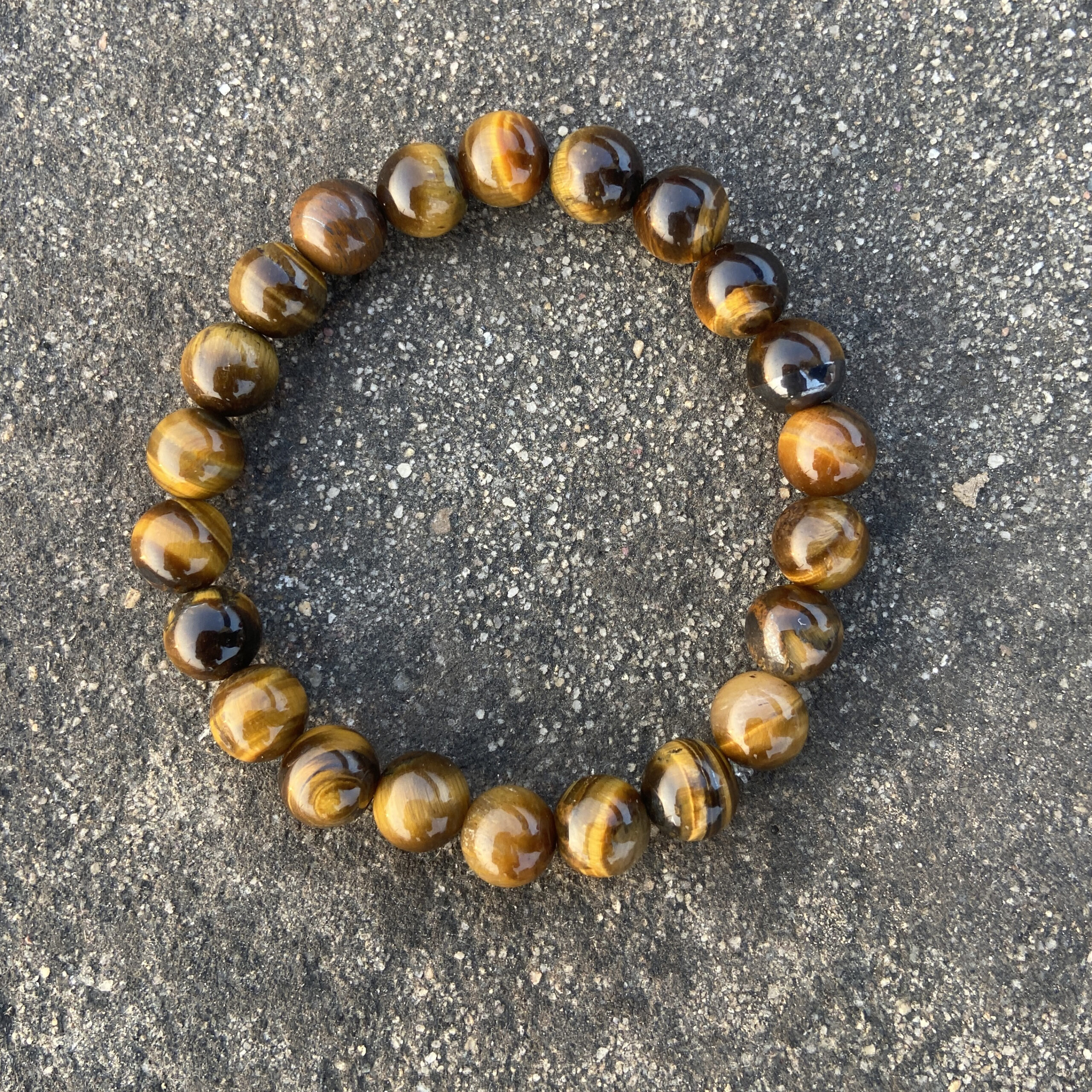Natural Tiger's Eye Beaded Bracelet Handmade Jewelry - Image 6