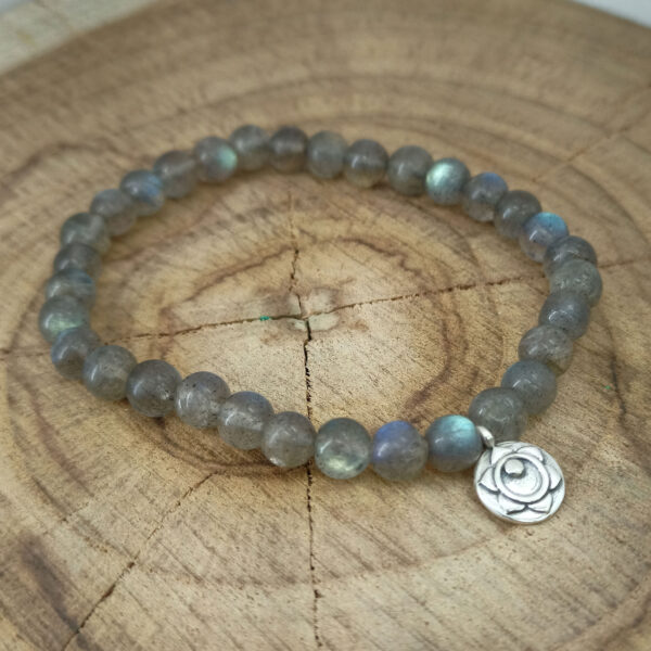 Labradorite Beads Bracelet | Silver Charm | SHB02 - Image 4