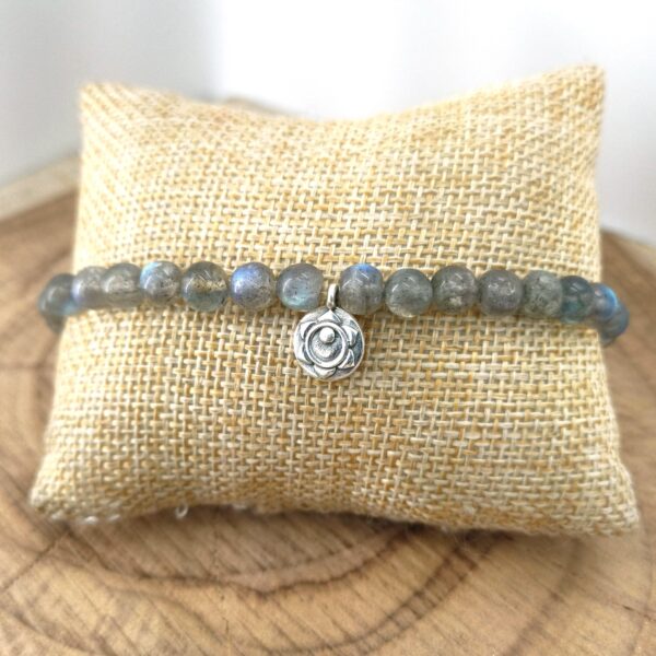 Labradorite Beads Bracelet | Silver Charm | SHB02 - Image 2