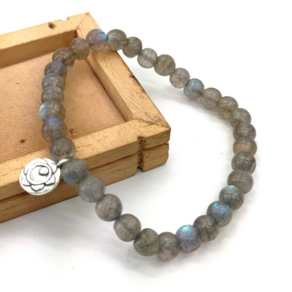 Labradorite Beads Bracelet | Silver Charm | SHB02 - Image 5
