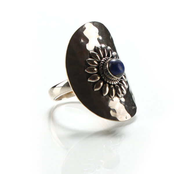 Lapis Lazuli Boho Silver Ring SHR144 - Image 5