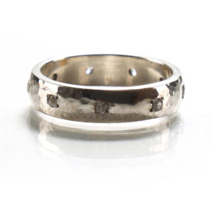 CZ Gemstone Silver Band SHR145