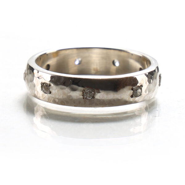 CZ Gemstone Silver Band SHR145