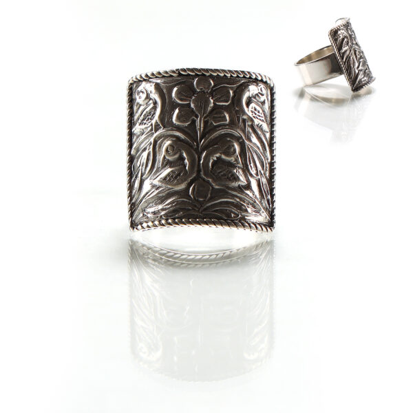 Peacock Sterling Silver Ring SHR153