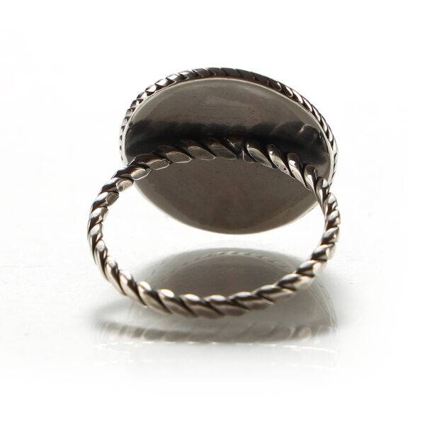 Sterling Silver Ring In Antique Vanities Look SHR155 - Image 4