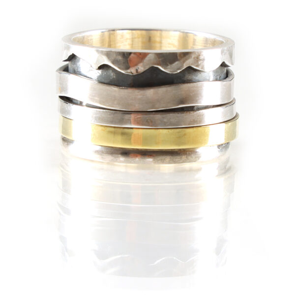 Anniversary Ring | Sterling Silver Spin Band | SHR159 - Image 3
